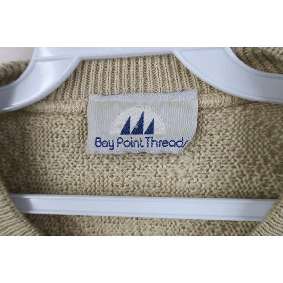 Vintage 90s Streetwear Womens Large Flower Fair Isle Knit Short Sleeve Sweater - Picture 7 of 10